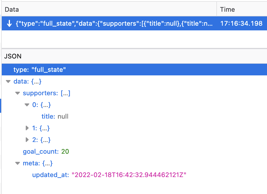An example full_state event in Firefox